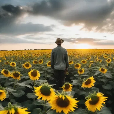 The cinematographer expertly captured the anthesis of a field of sunflowers, highlighting the breathtaking moment when they opened to the sun.