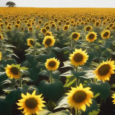 The cinematographer expertly captured the anthesis of a field of sunflowers, highlighting the breathtaking moment when they opened to the sun.