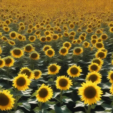 The cinematographer expertly captured the anthesis of a field of sunflowers, highlighting the breathtaking moment when they opened to the sun.