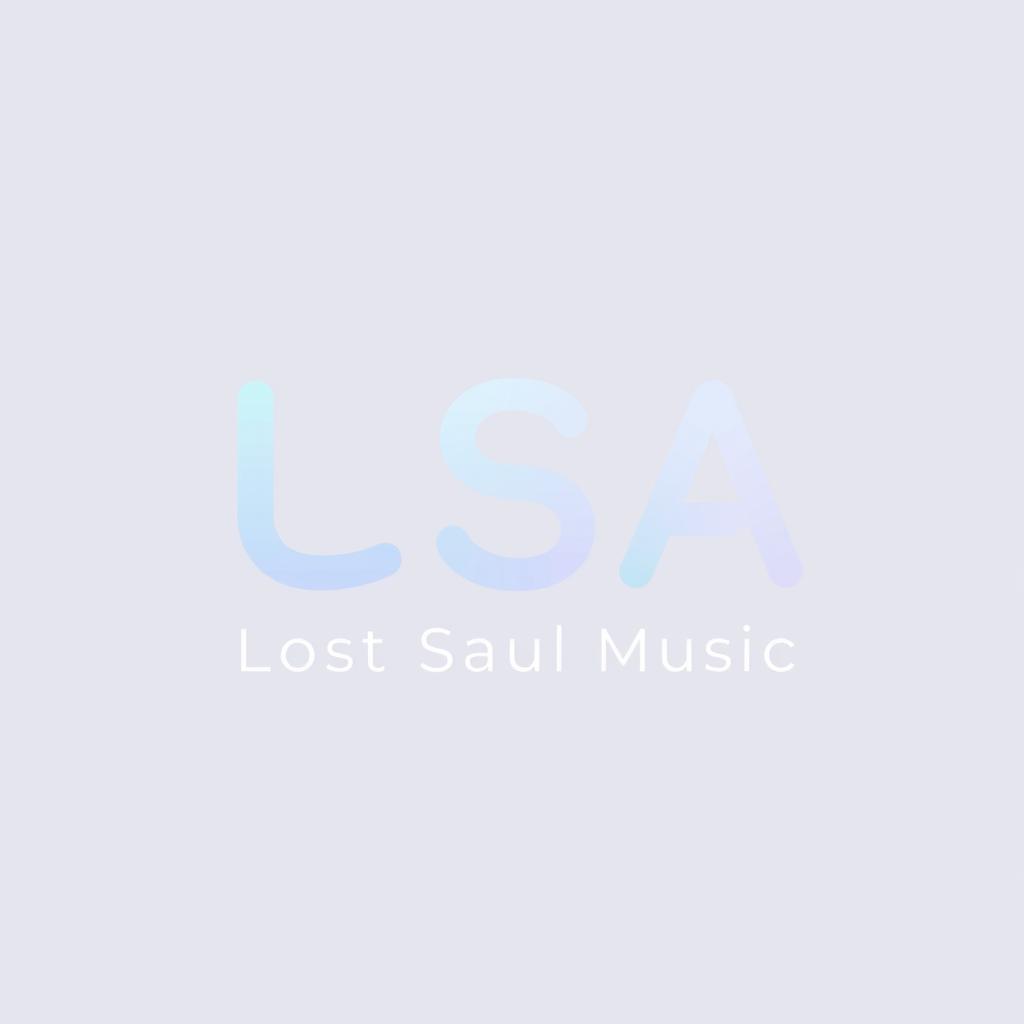 A creative logo design for 'Lost Saul Music' featuring the letters 'L', 'S', and 'A' artistically integrated into a minimalist style