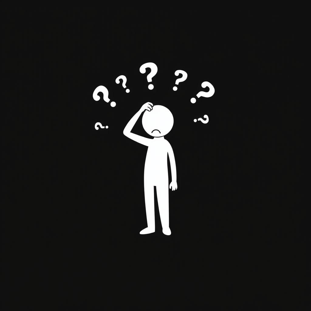 A minimalist 2D digital artwork featuring a solid black background