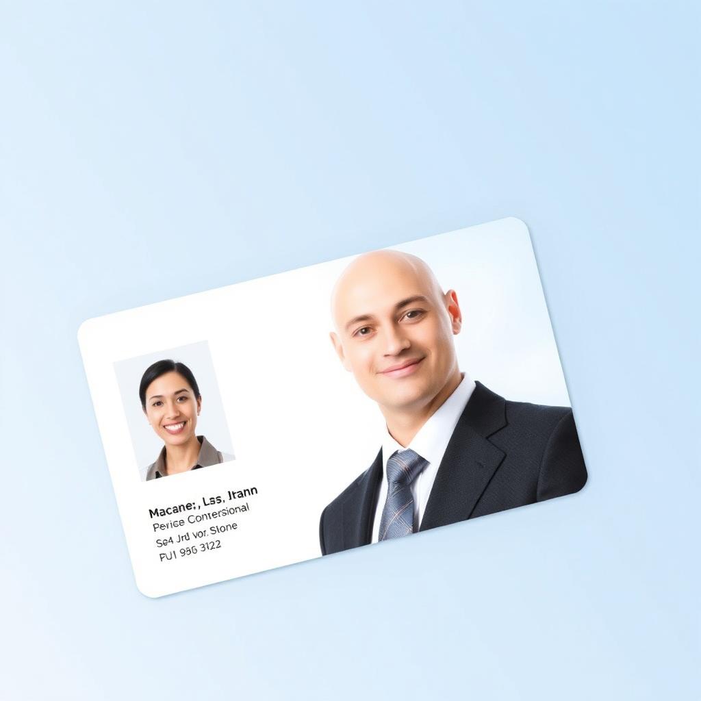 A formal photo ID featuring a professional-looking individual