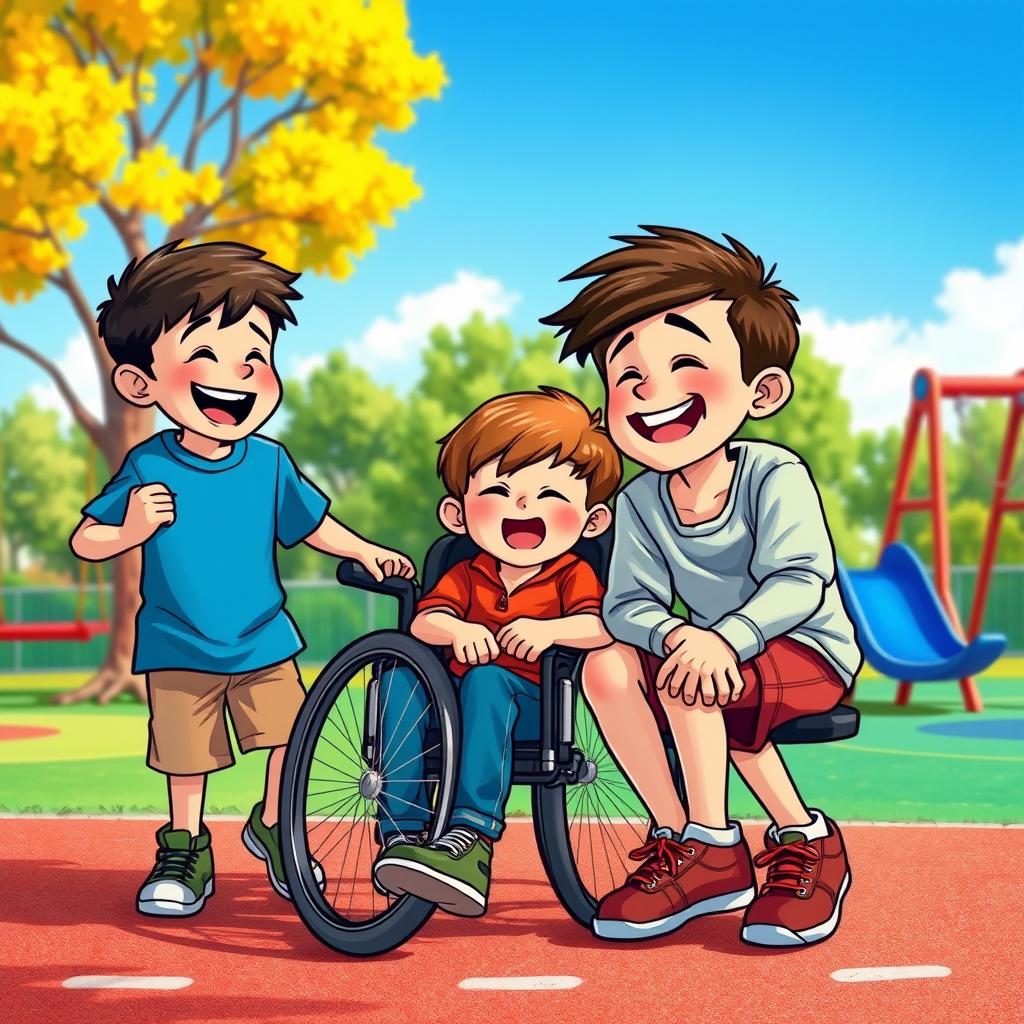 An emotional scene conveying the dynamics of friendship and the impact of teasing