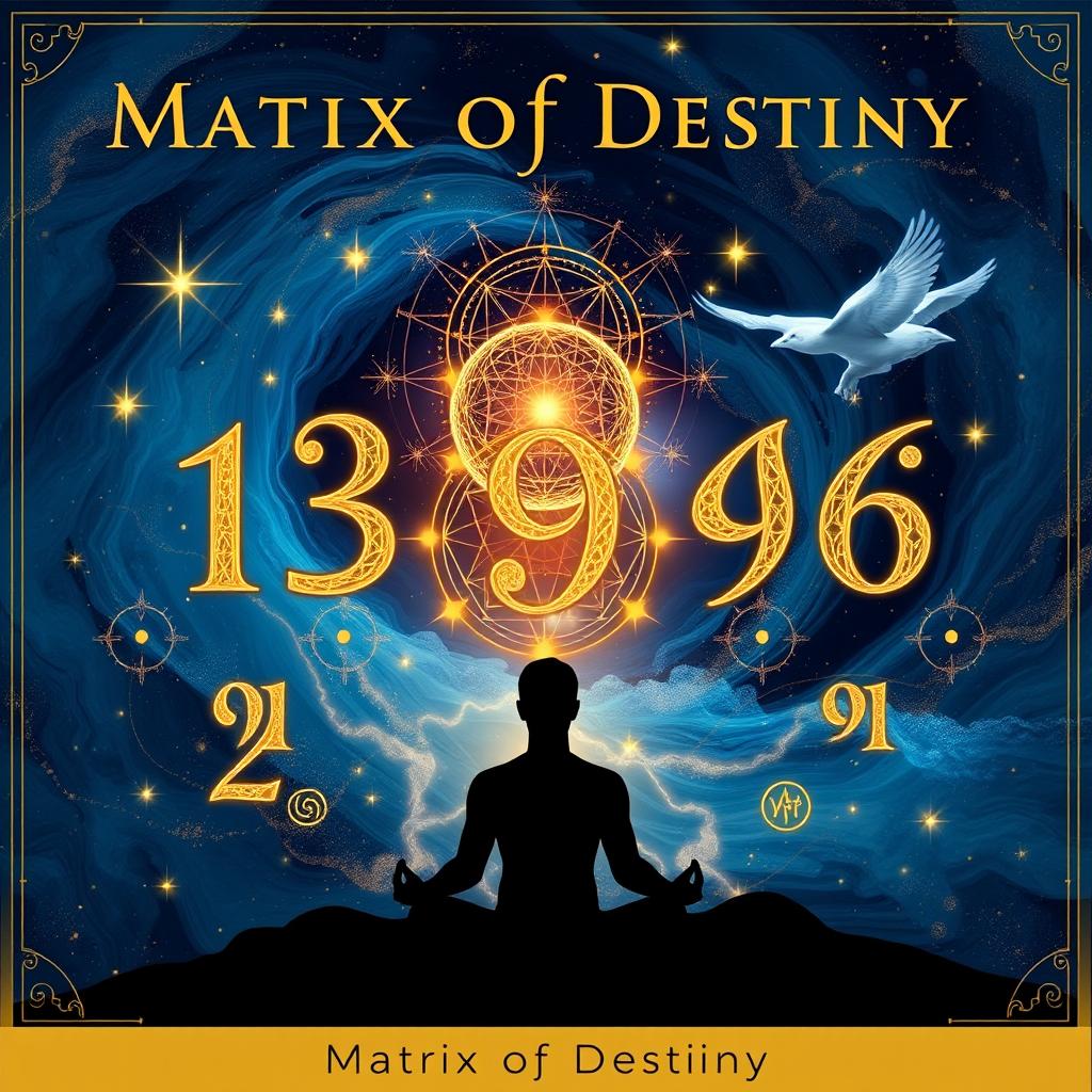 An abstract representation of the services of Matrix of Destiny, incorporating the concept of numerology