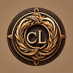 Create a circular logo with the letters 'CL' elegantly intertwined.