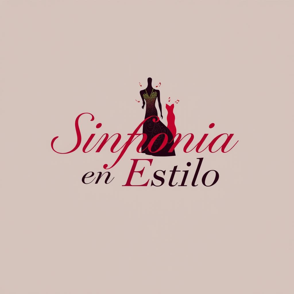 A logo design for a fashion collection named “Sinfonía en Estilo”