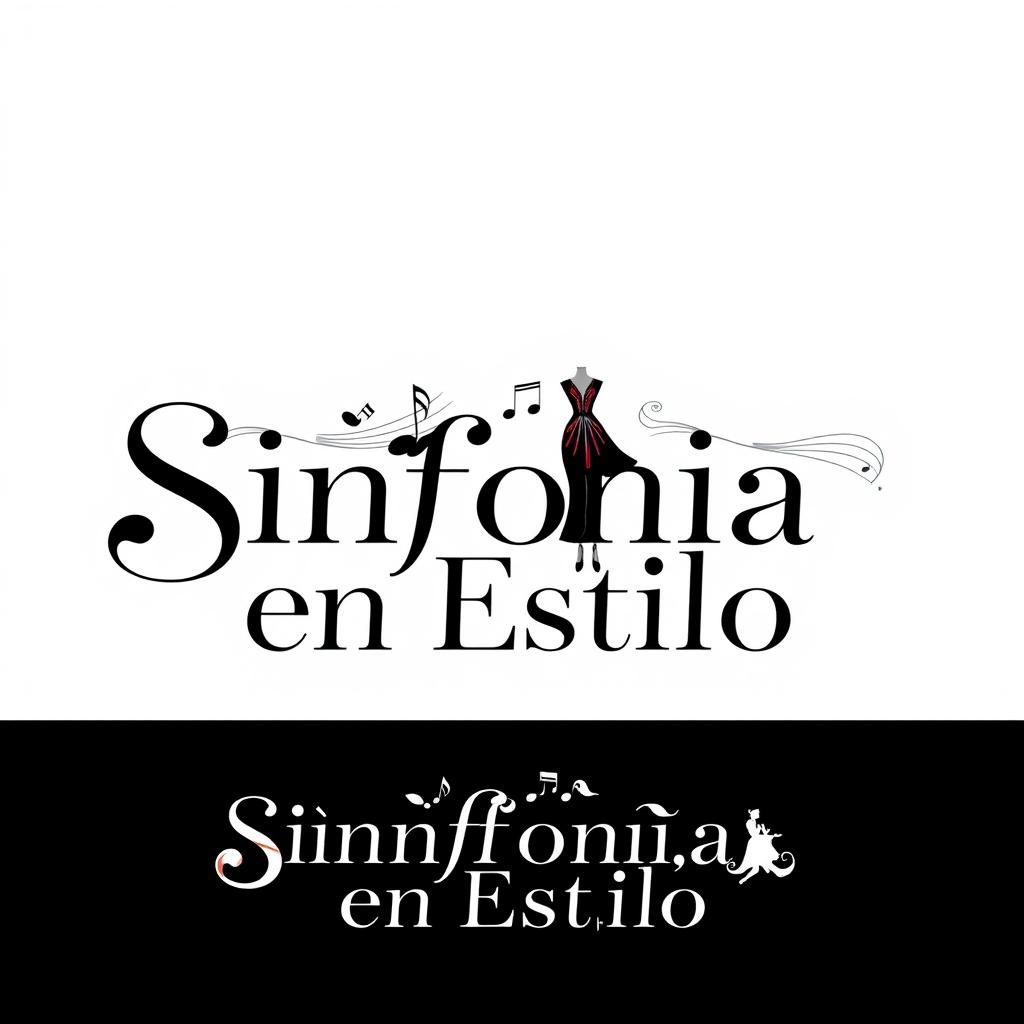 A logo design for a fashion collection named “Sinfonía en Estilo”