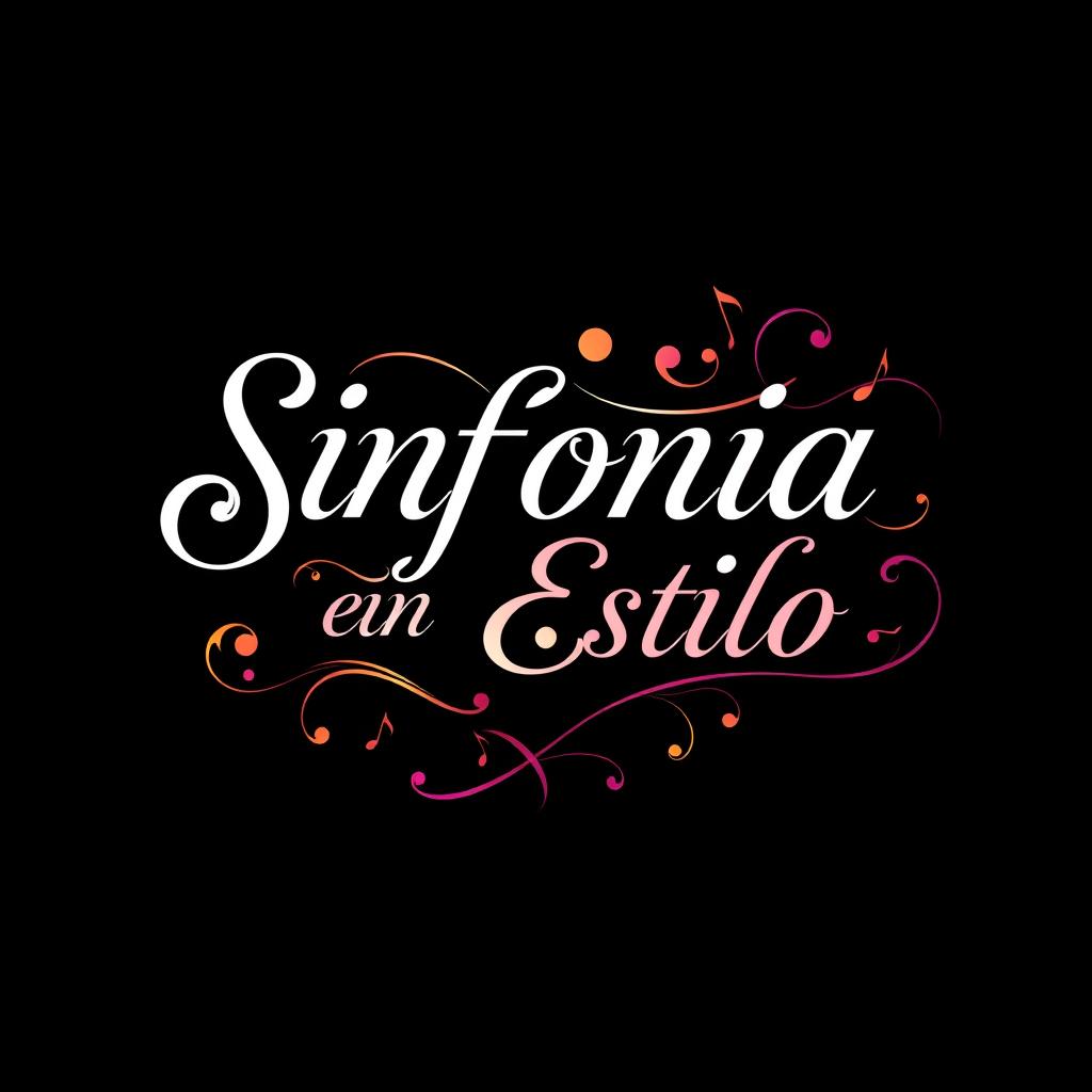 A logo design for a fashion collection named “Sinfonía en Estilo”