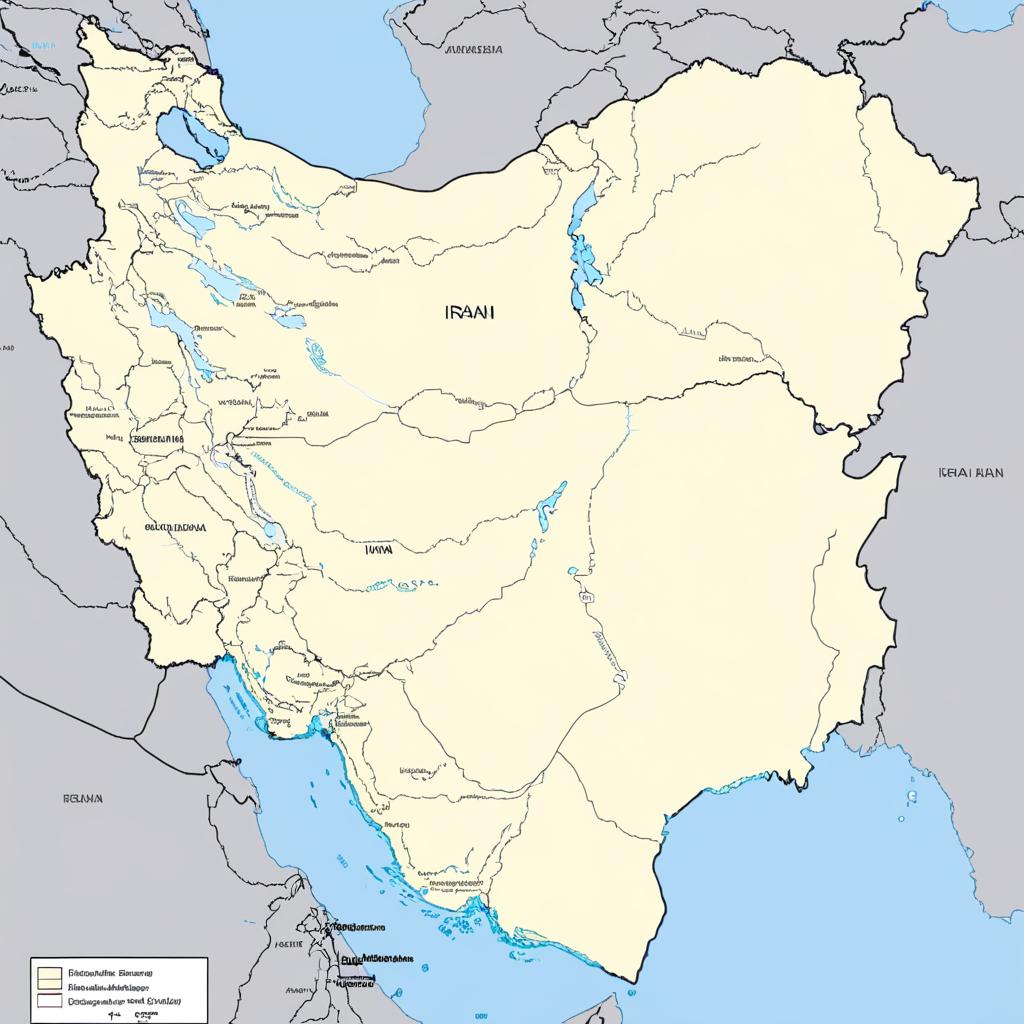 A perfect shape of Iran map that has crack all over it, and shows an explosion in south Bandar abbas Area with little lifts in port