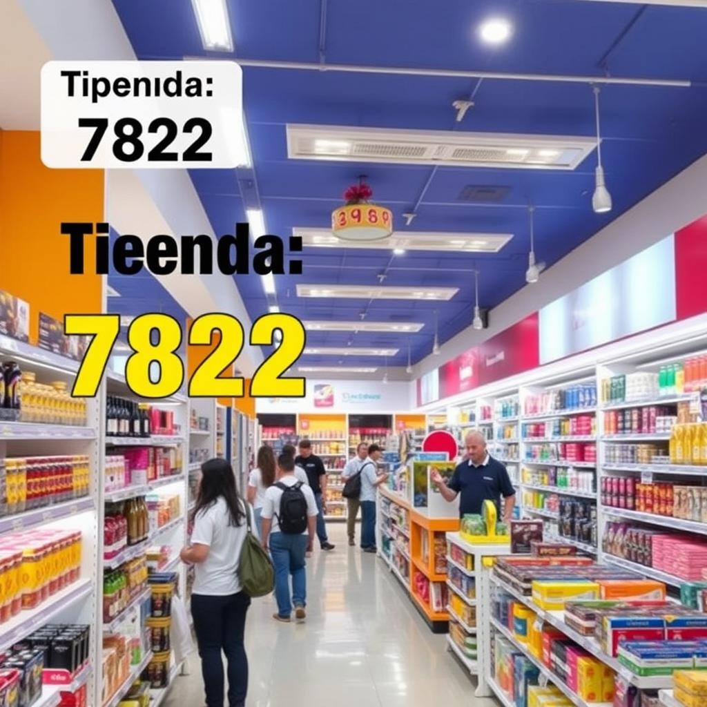 An image of a modern retail store interior with shelves displaying various products, brightly lit with a welcoming atmosphere