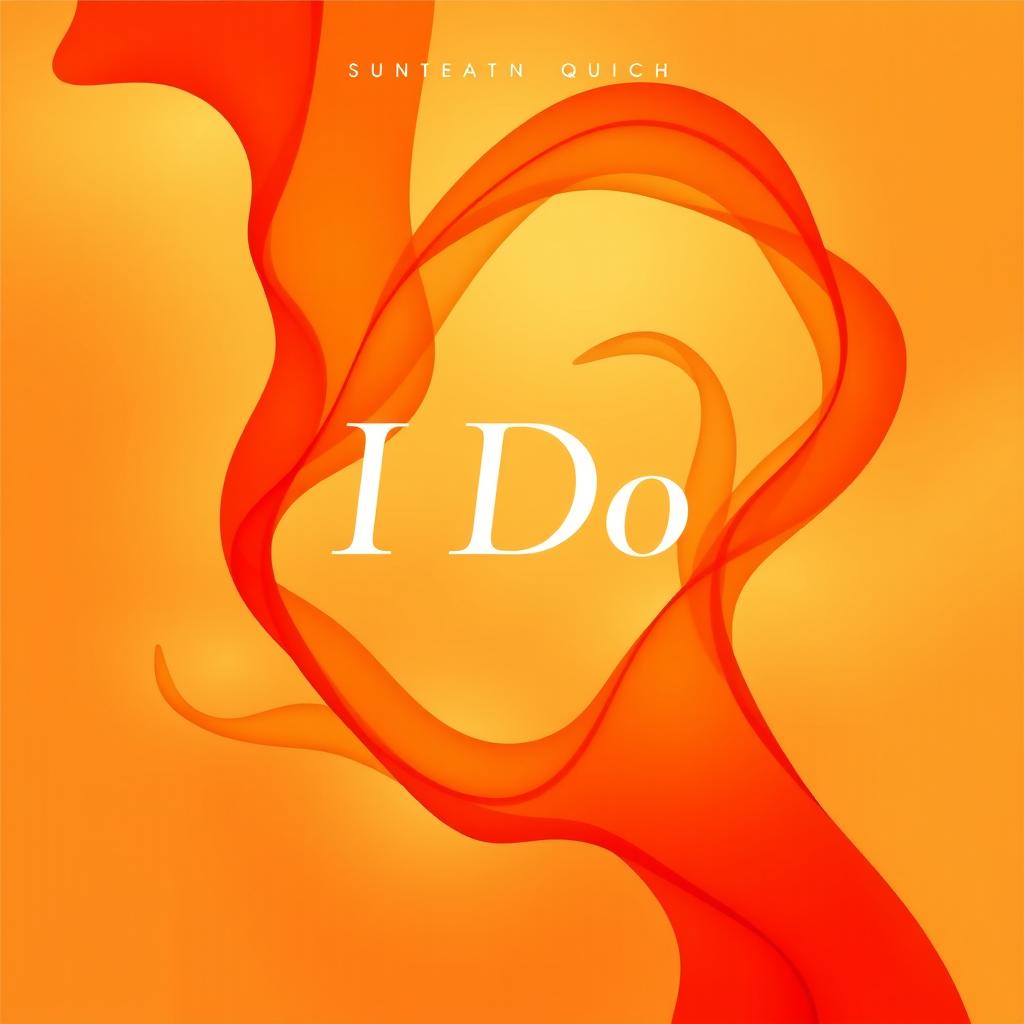 An abstract and warm-colored album cover for a song titled "I Do"