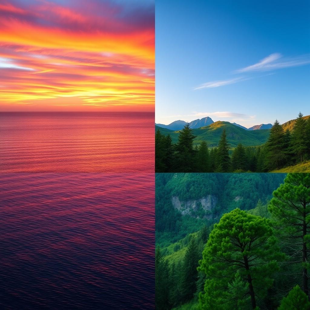 Combine two beautiful images into a single horizontal piece
