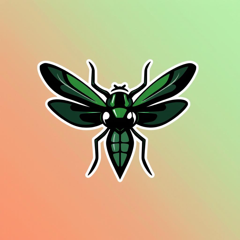 A logo design featuring a stylized horsefly (tabano insect)
