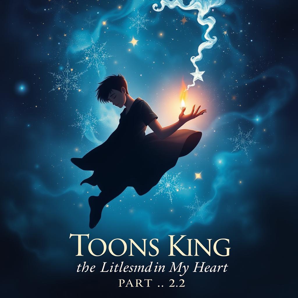 A stunning and dramatic book cover for a novel titled "Toons King, the Little Candle in My Heart Part 2"
