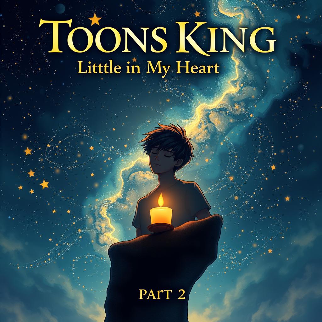 A captivating cover for a novel titled "Toons King, the Little Candle in My Heart Part 2