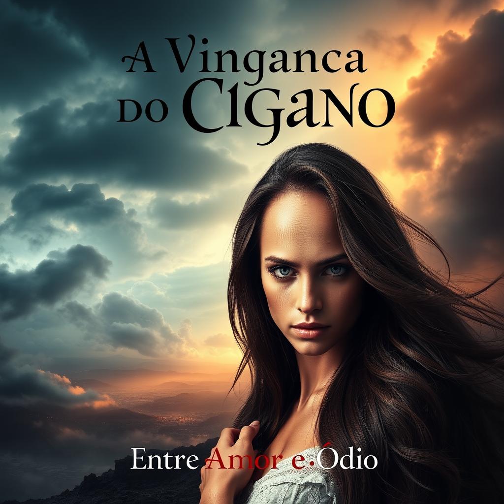 A captivating book cover featuring a handsome man with long flowing hair and a stunning woman with long luscious hair