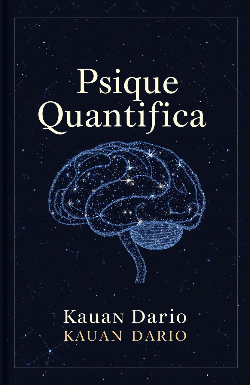 A book cover design featuring a dark background with black or navy blue constellations