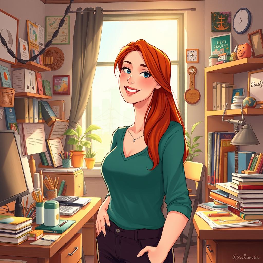 A powerful and inspirational portrayal of an adult woman with long red hair, who has Level 1 Autism