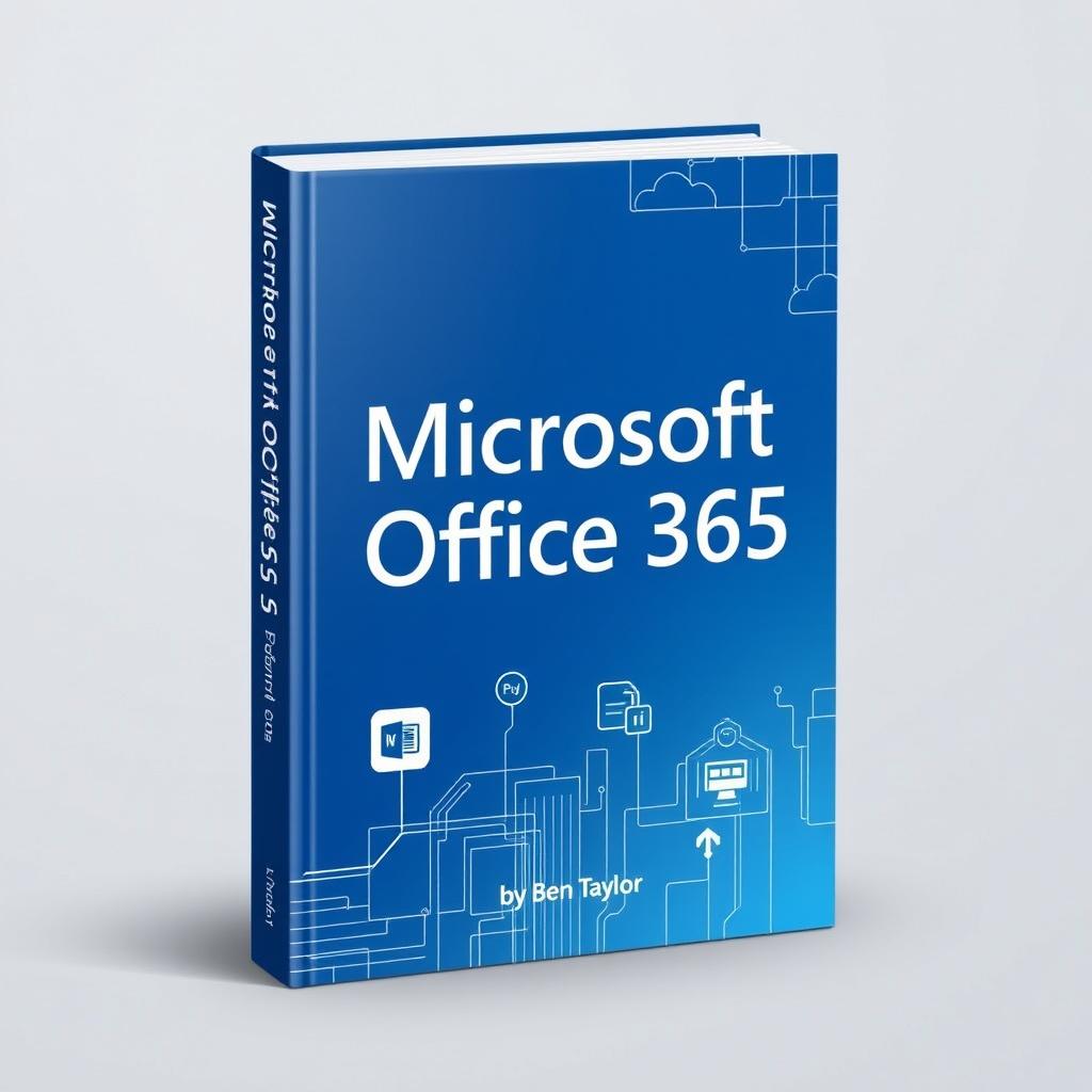 A professional and modern book cover design for 'Microsoft Office 365' by Ben Taylor