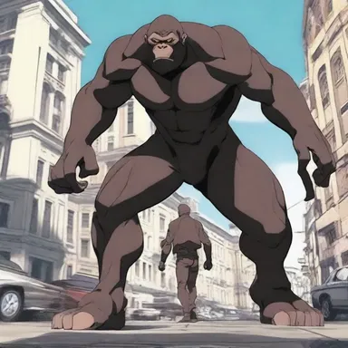 In the popular anime series, anthropoid apes are portrayed as loyal companions to the main character, possessing incredible strength and agility.