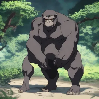 In the popular anime series, anthropoid apes are portrayed as loyal companions to the main character, possessing incredible strength and agility.