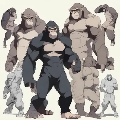 In the popular anime series, anthropoid apes are portrayed as loyal companions to the main character, possessing incredible strength and agility.
