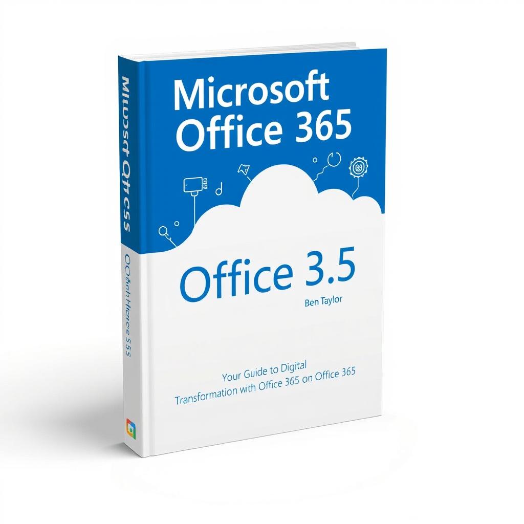 A sleek and contemporary book cover design for 'Microsoft Office 365' by Ben Taylor