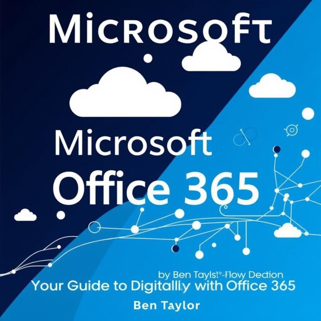 A dynamic and visually appealing book cover for 'Microsoft Office 365' by Ben Taylor