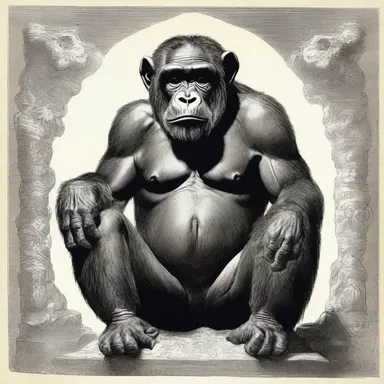 According to ancient mythology, anthropoid apes were revered as gods, believed to possess ancient wisdom and supernatural powers.