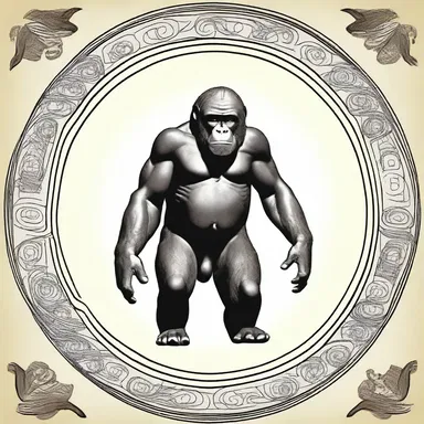 According to ancient mythology, anthropoid apes were revered as gods, believed to possess ancient wisdom and supernatural powers.