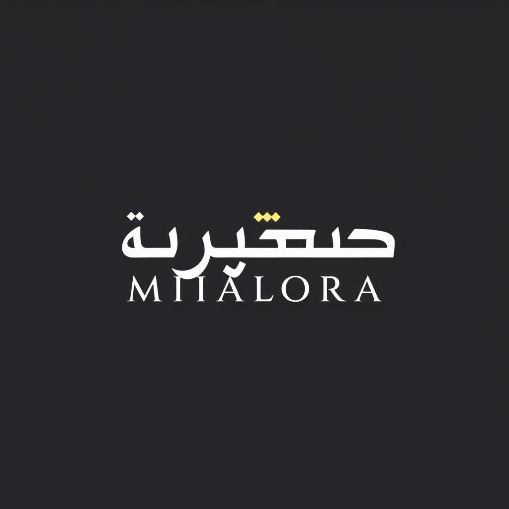 A professional logo design featuring the brand name in Arabic 'ميالورا' and English 'MIALORA'