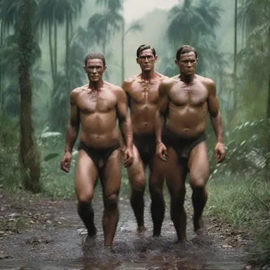 The epic adventure film showcased breathtaking scenes where anthropoid apes swung through the dense jungle, captivating the audience with their grace and agility.