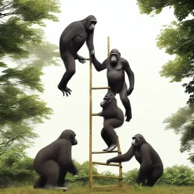Why did the anthropoid ape bring a ladder to the party? Because it wanted to climb the social hierarchy!