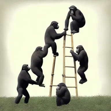 Why did the anthropoid ape bring a ladder to the party? Because it wanted to climb the social hierarchy!