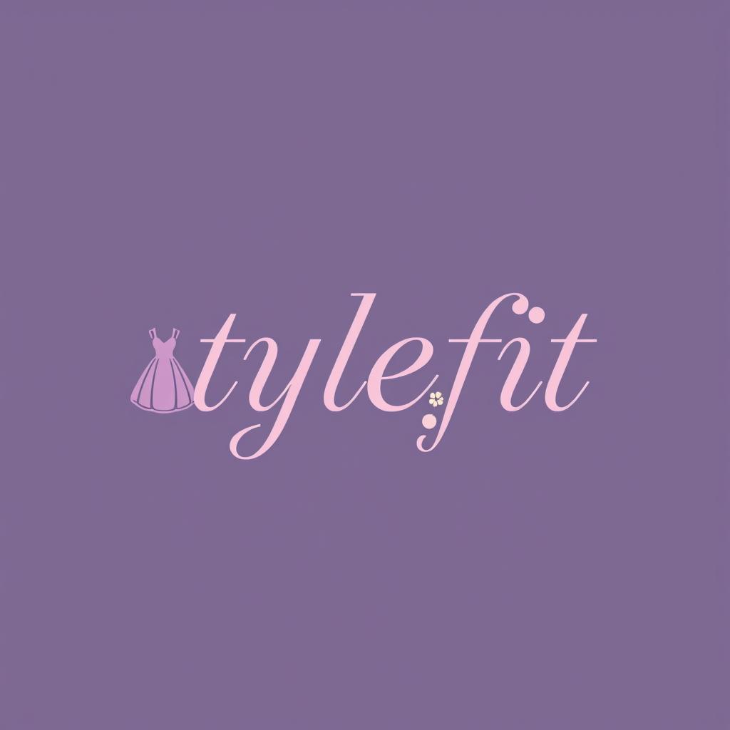 A modern and stylish logo for an Instagram page selling women's clothing, featuring the name 'stylefit' in elegant, flowing typography