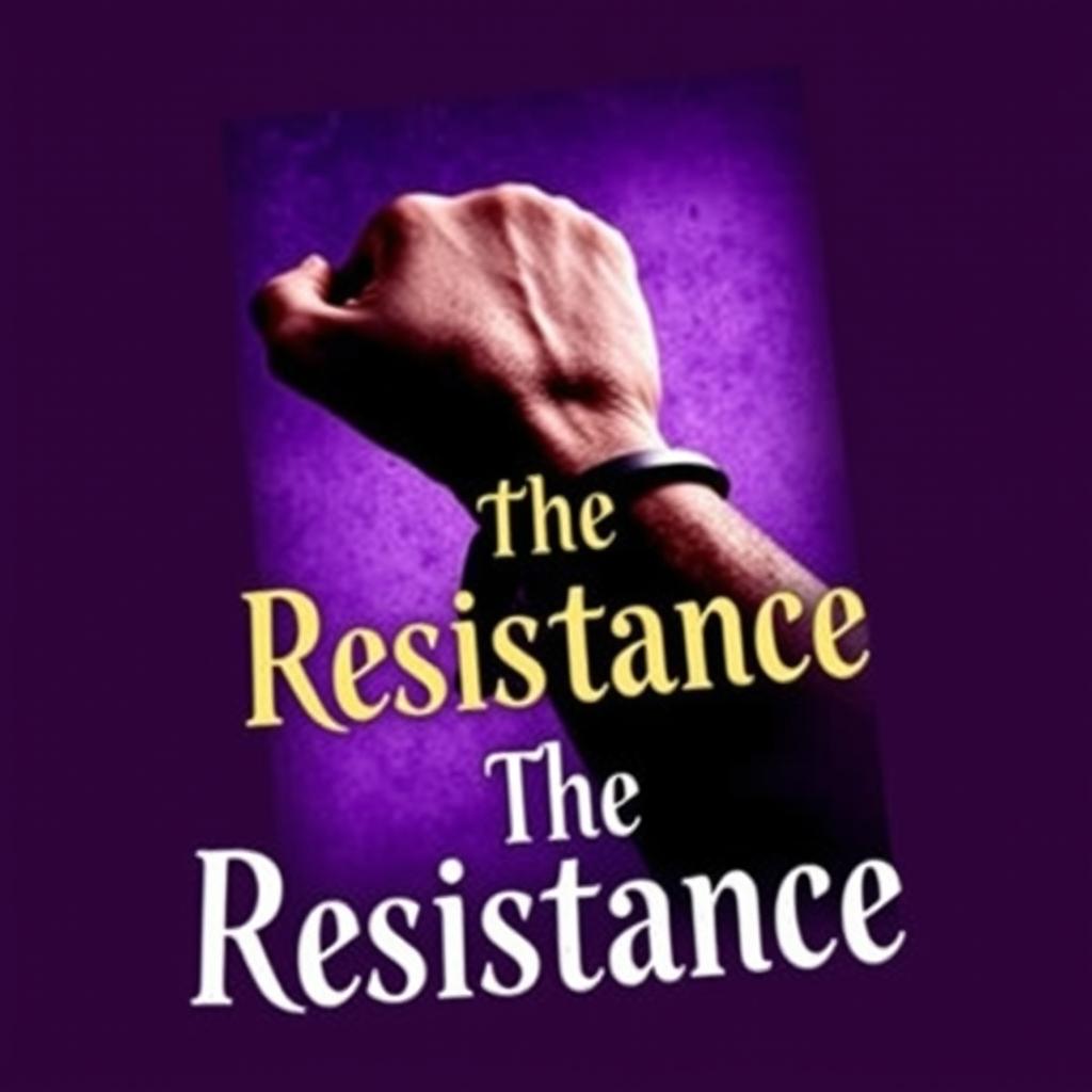 An intriguing book cover for a novel titled 'The Resistance'
