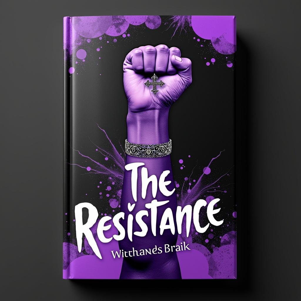 An eye-catching book cover for the novel titled 'The Resistance'