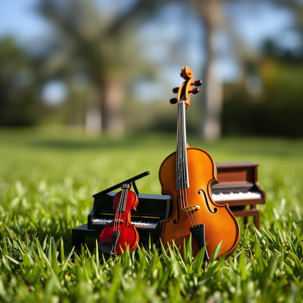 Serene Harmony: Instruments in Nature | Idyllic Thread