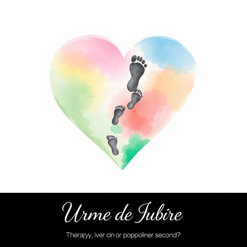 A logo design for a therapy practice named 'Urme de Iubire', dedicated to single-parent families (parent and child)