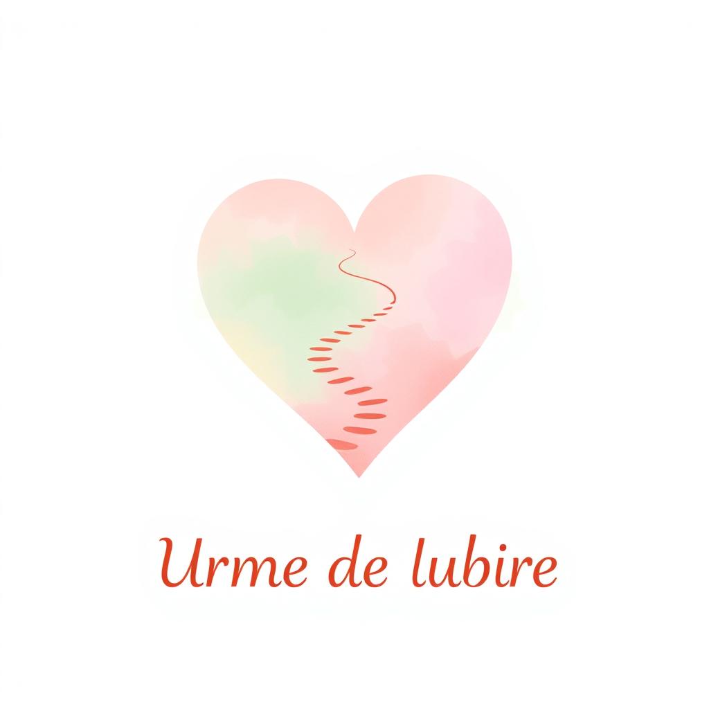 A logo for a therapy office dedicated to single-parent families, featuring the brand name "Urme de Iubire"