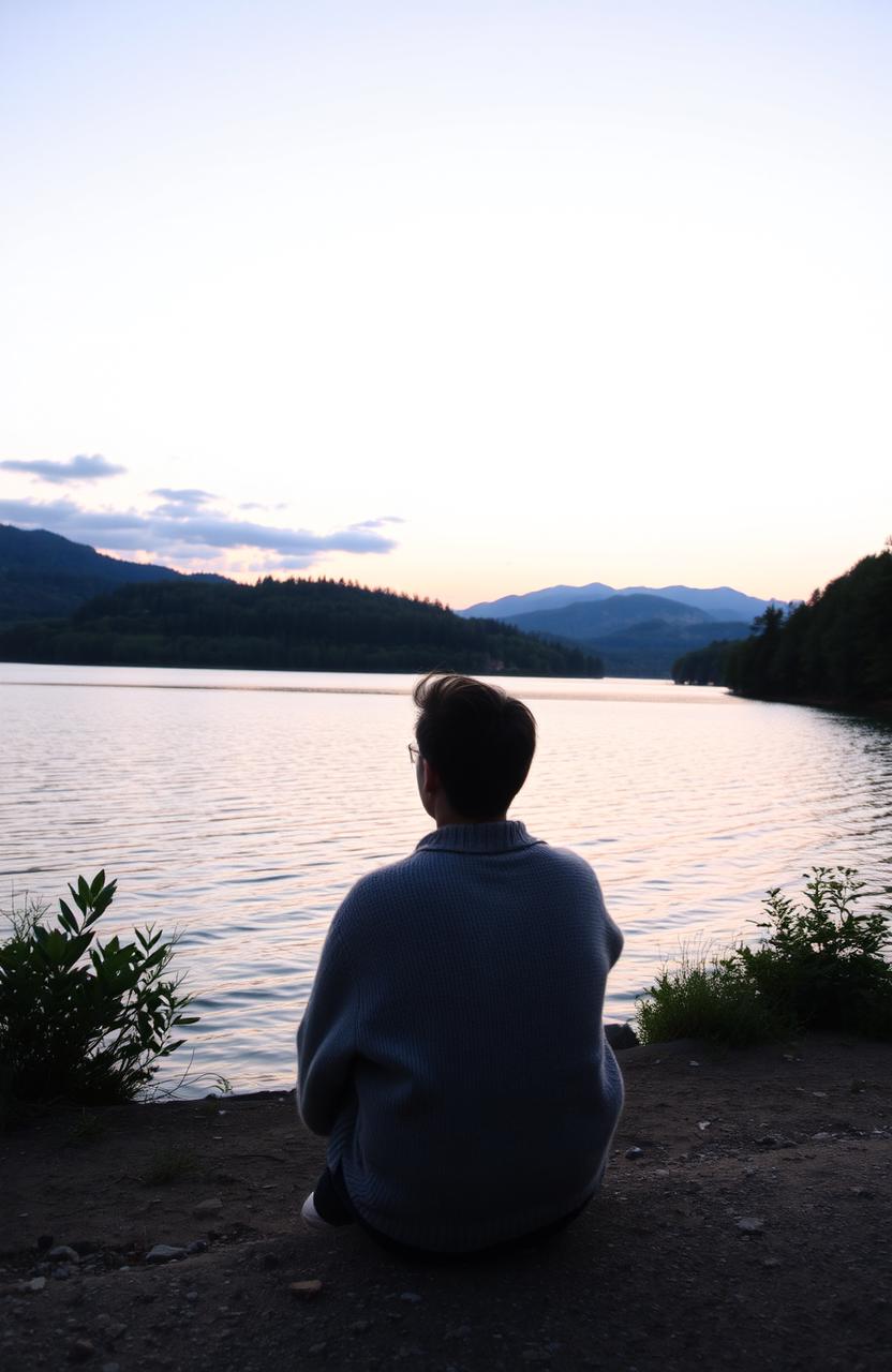A serene and peaceful scene portraying the essence of solitude
