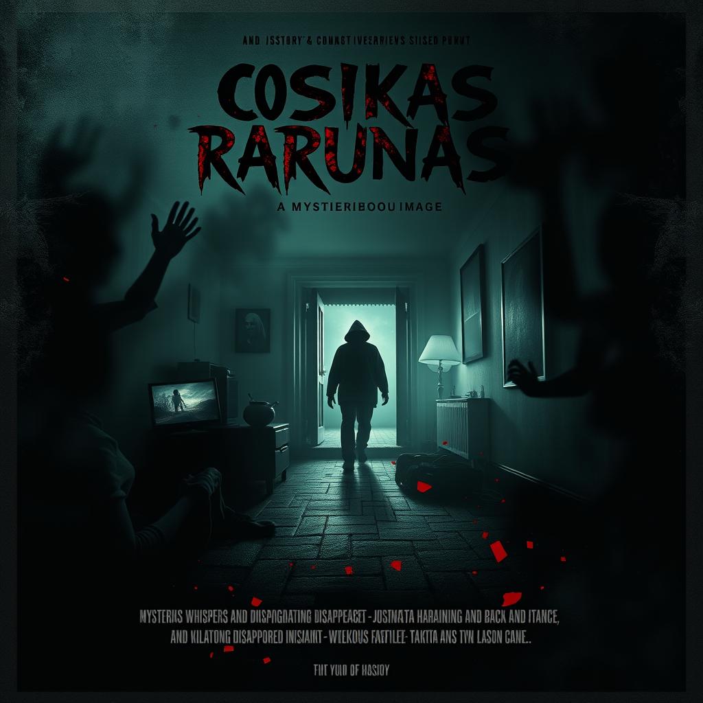 A terrifying movie poster for a horror film titled 'Cosikas Rarunas'