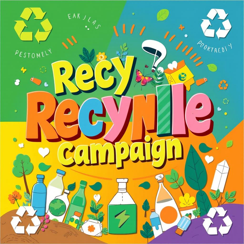 Vibrant Recycling Campaign - Promote Sustainability with Style