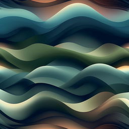 Generate a seamless pattern featuring gradient waves flowing smoothly in an elegant rhythm.