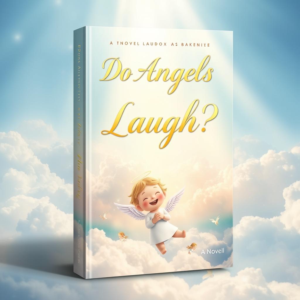 A book cover design for a novel titled 'Do Angels Laugh?'
