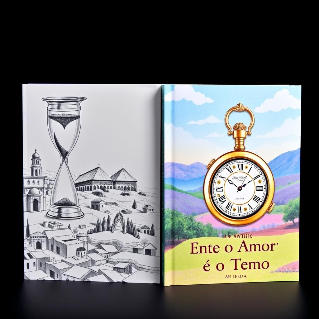 The cover of a book titled 'Caminhos que se Cruzam' in large, elegant typography and 'Entre o Amor e o Tempo' in smaller font