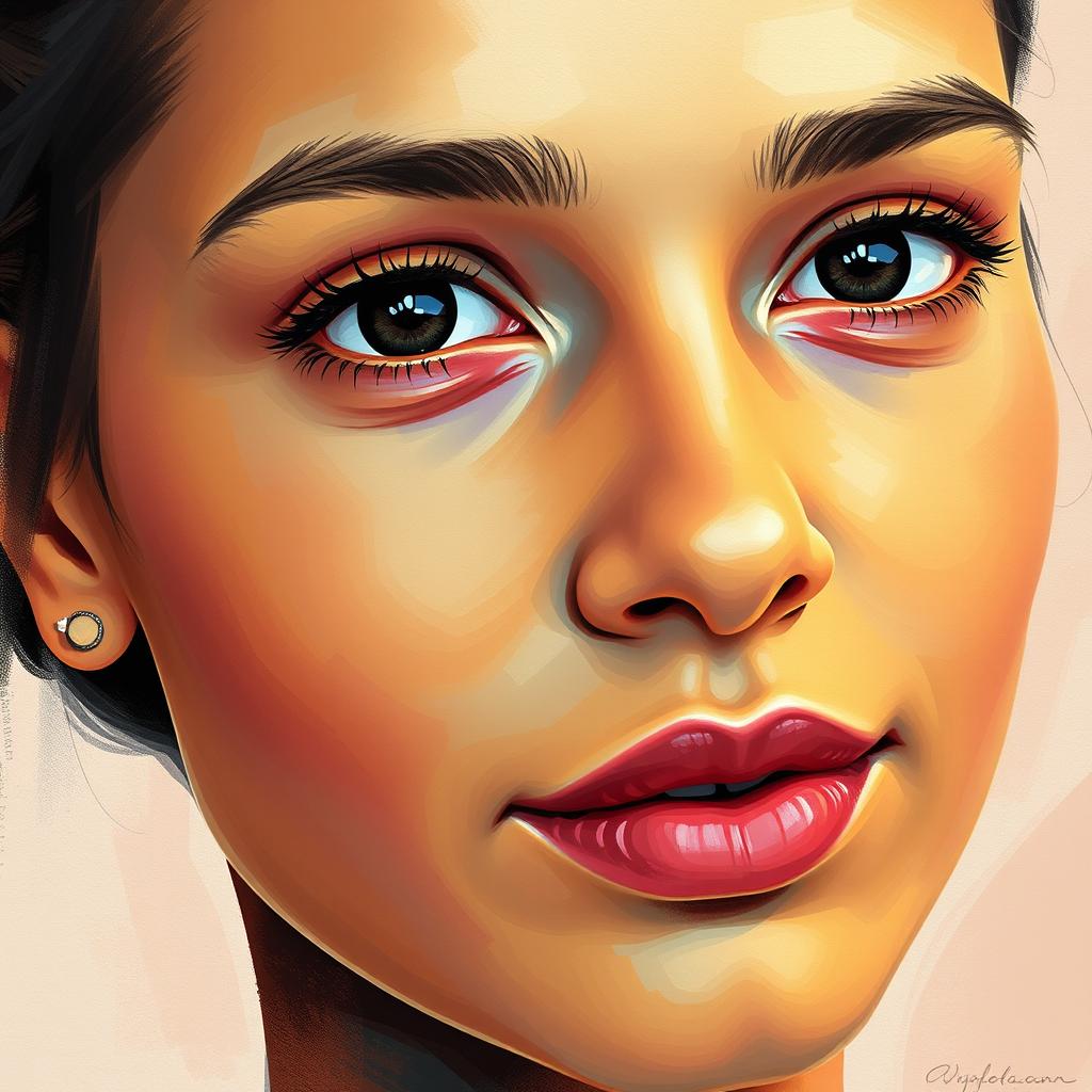 Convert a face photograph into an artistic representation, with a focus on capturing the essence and personality of the individual