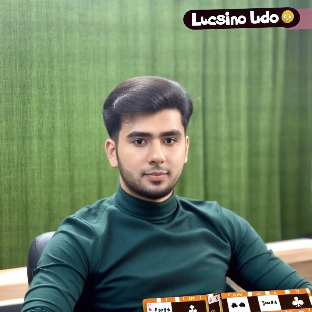 Let my hair be a little bit up and make me a casino ludo player.