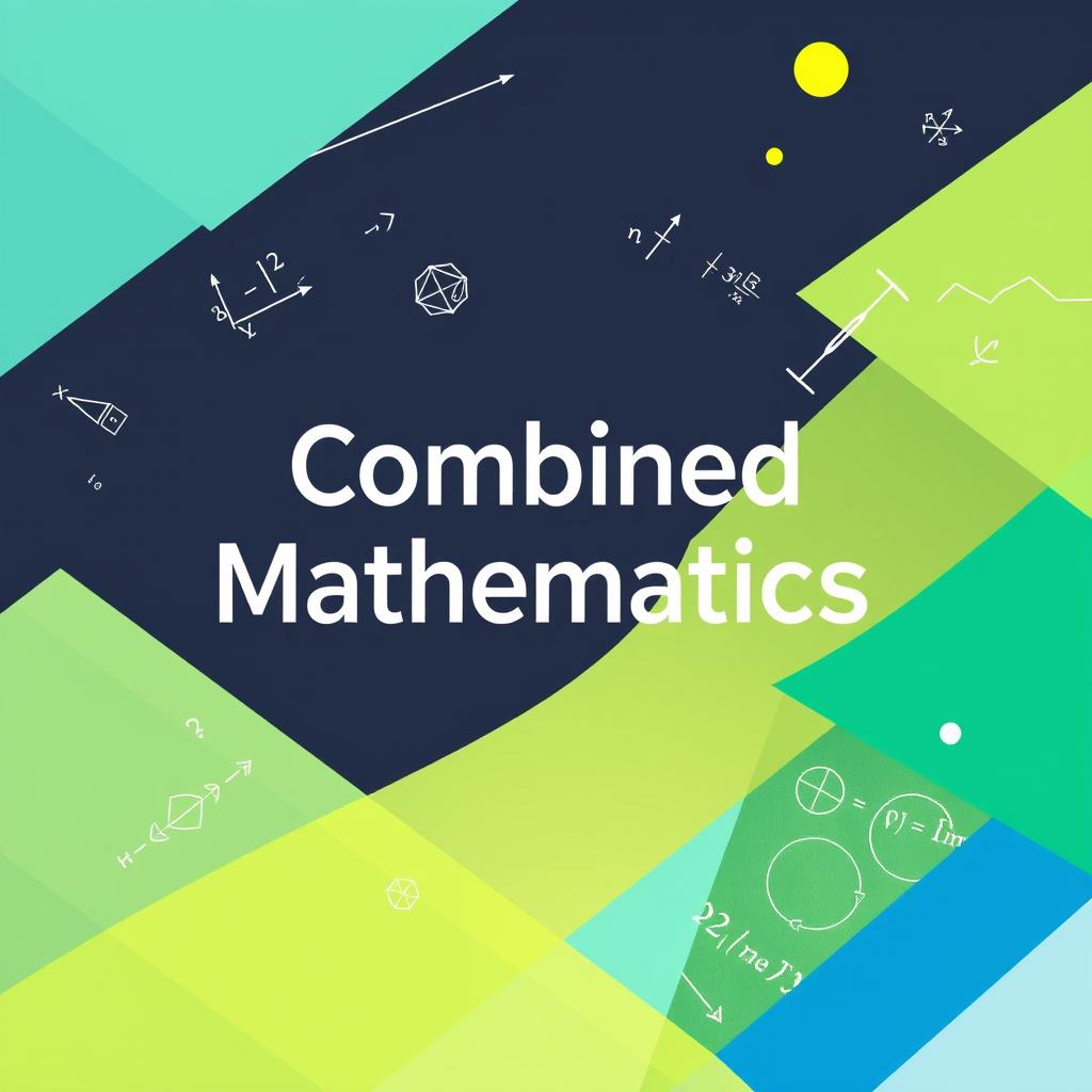 A visually striking cover page for a combined mathematics book titled 'Combined Mathematics'