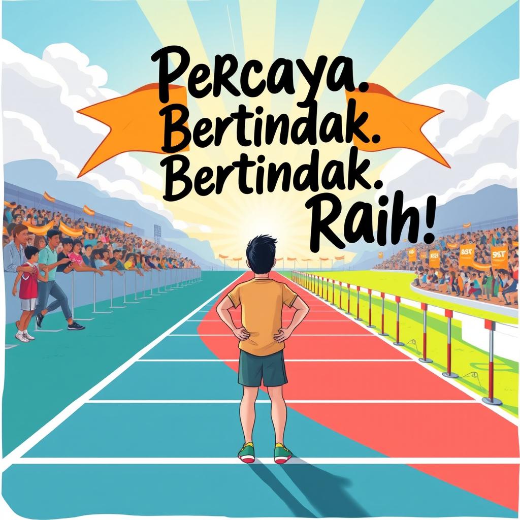 An inspiring and dynamic illustration representing the phrase 'Percaya